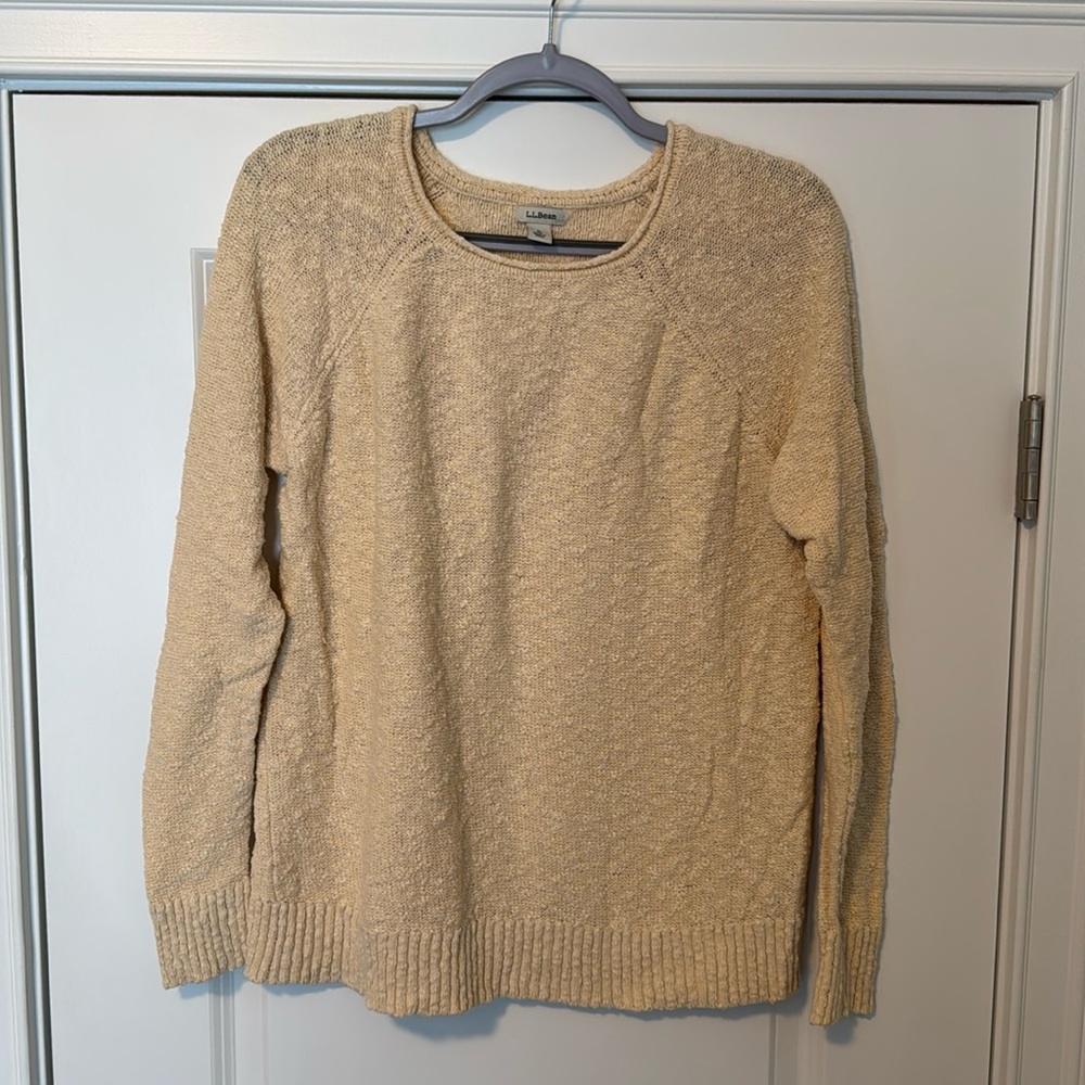 LL Bean Cream Colored Sweater